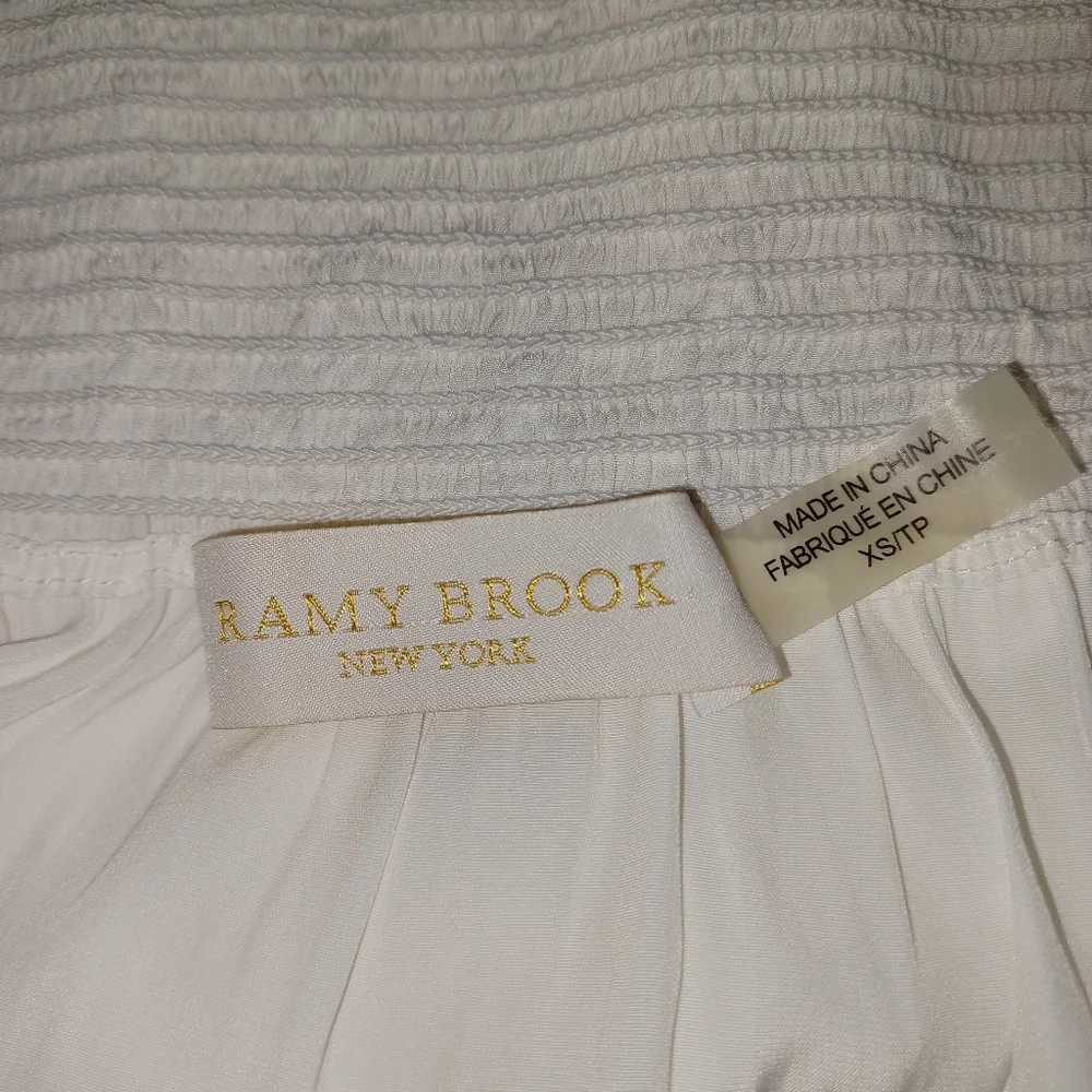 Ramy Brook  Women Dress Size XS Cream white  Off-Shoulder Dress Mini - Picture 2 of 14
